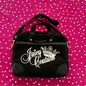 Juicy Couture Black Laptop Bag with Gold Accents